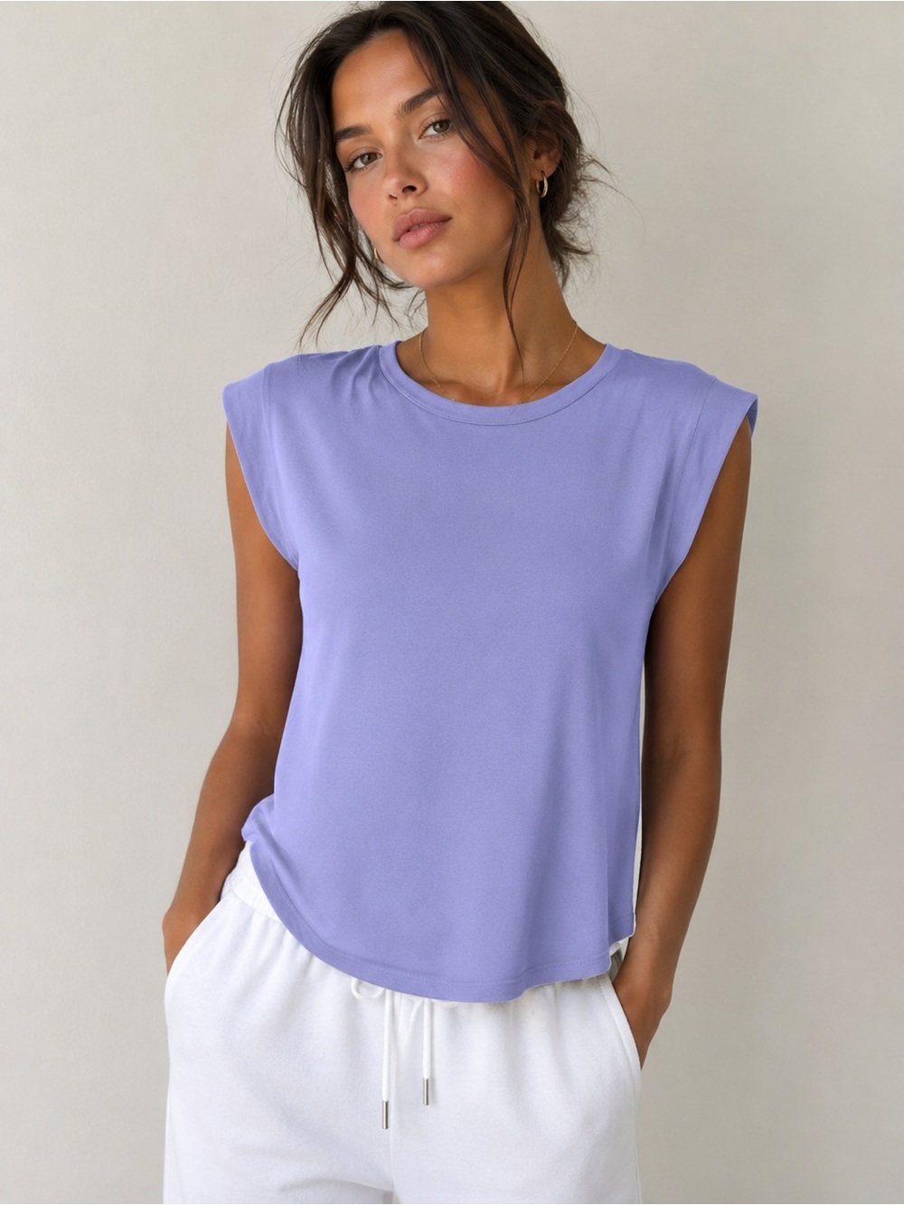 Halara Cap Sleeve Top Purple